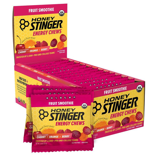 Honey Stinger Bio-Obst-Smoothie Energie-Kaugummi – Glutenfrei & koffeinfrei – für Training, Laufen & Sport – 21,6 Unzen (12er-Pack)
