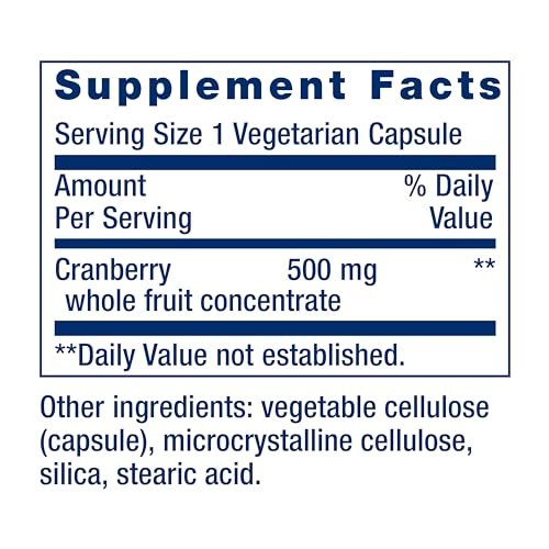 Life Extension Cran-Max® 500 mg – Cranberry-Vollfruchtkonzentrat für die Gesundheit der Harnwege mit starken Antioxidantien, glutenfrei, vegetarisch, nicht gentechnisch verändert, 60 Kapseln