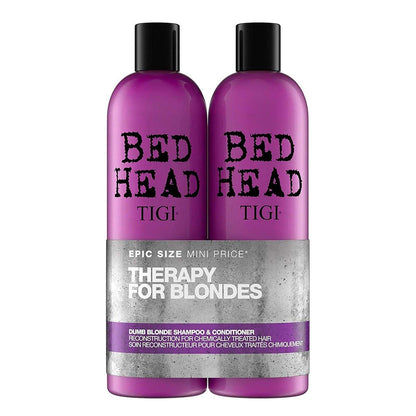 Bed Head by TIGI Dumb Blonde Restoring Shampoo und Conditioner Duo für geschädigtes blondes Haar, 25,36 fl oz