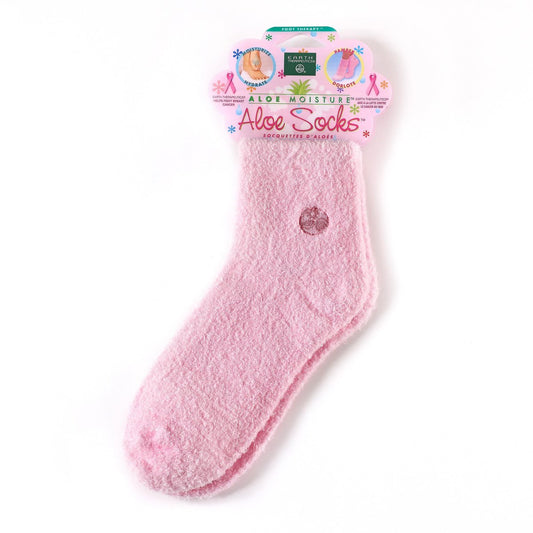 Earth Therapeutics Aloe Vera Socken – Mit natürlichem Aloe Vera & Vitamin E – Hilft bei trockenen Füßen, rissigen Fersen, Hornhaut, rauer Haut, abgestorbener Haut – Kombinierbar mit Ihrer Lieblingslotion – Rosa