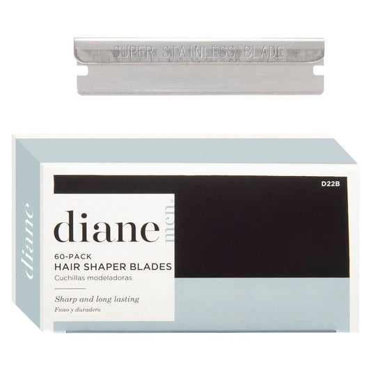 Diane Hair Shaper Rasierklingen, Polymerbeschichteter Edelstahl, Präzises Formen, Trimmen und Schneiden, Nachfüllklingen für Barber, gerade Rasierklinge, 60er-Pack