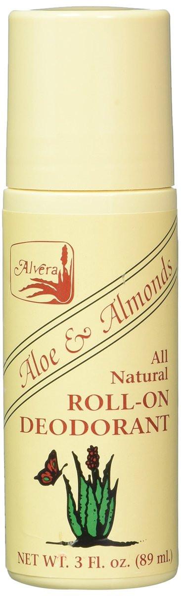 ALVERA Deodorant Roll-On, Aloe und Mandel, 6er-Pack (6 x 89 ml)