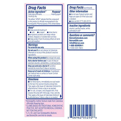 Boiron Calendula Salbe – Linderung bei leichten Verbrennungen, Schnittwunden, Schürfwunden und Insektenstichen – 30 g