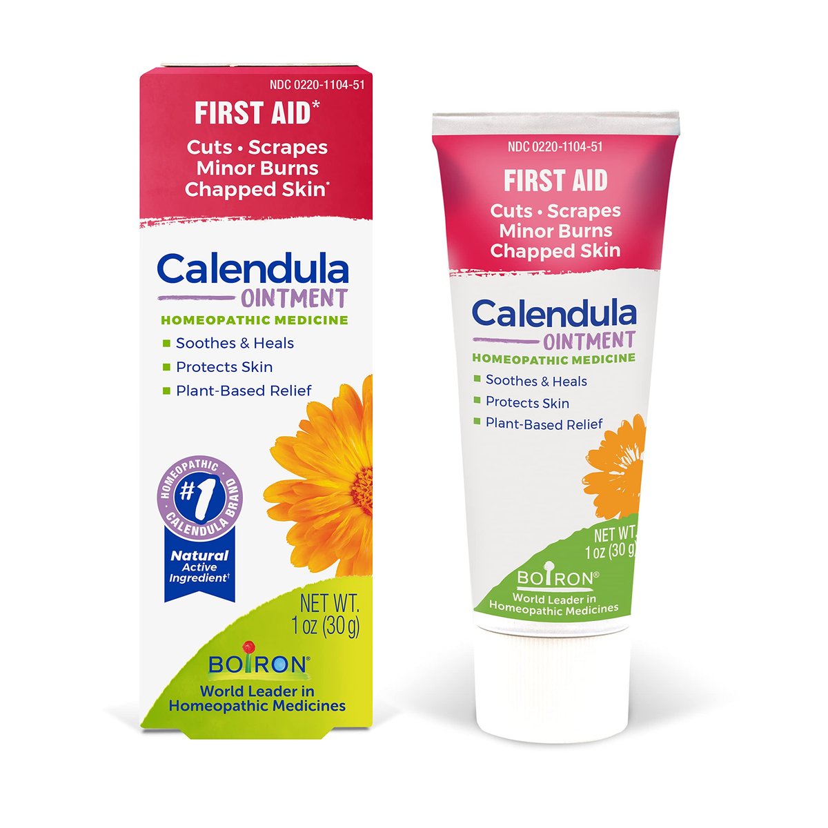 Boiron Calendula Salbe – Linderung bei leichten Verbrennungen, Schnittwunden, Schürfwunden und Insektenstichen – 30 g