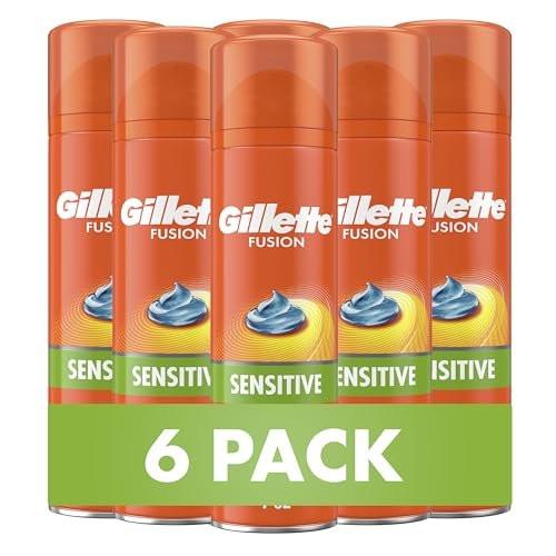 Gillette Fusion5 Ultra Sensitive Rasiergel, 198 ml, Packung mit 6