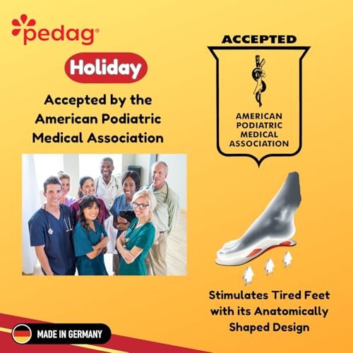 Pedag Holiday 3/4 Bogenstütze für Plantarfasziitis – Ledereinlage für Businessschuhe mit Mittelfußpolster & Fersenkissen – Handgefertigt in Deutschland – APMA anerkannt – Damen 9