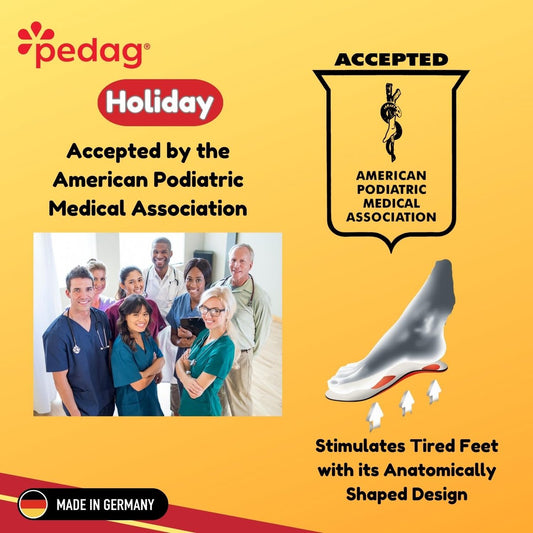 Pedag Holiday Schafsleder-Einlegesohlen, 3/4-Länge, orthopädische Schuheinlagen für Damen und Herren mit Fußgewölbeunterstützung, Metatarsalpolster, Fersenpolster für flache Business-Schuhe, US Damen 8 / EU 38