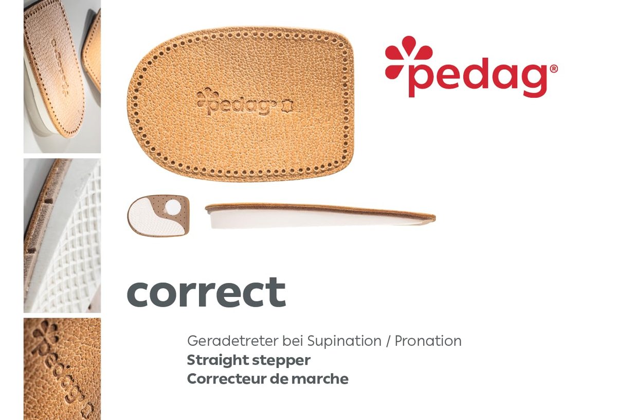 pedag Correct Fersenkeil | Medialer & Lateraler Keil für Pronation & Supination | Knickfuß & O-Bein Schmerzen | Hergestellt in Deutschland | Extra Large (Herren 11L bis 13)