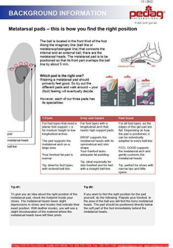 Pedag T-Form | Deutsche Metatarsal-Fußpolster zur Schmerzlinderung | Anatomisch korrekt | Vegetabil gegerbtes Leder | Selbstklebend | Weiß | Größe X-Large (passt US M 11-13) | 1 Paar