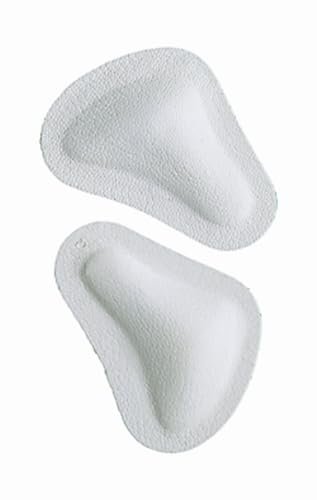 Pedag T-Form | Deutsche Metatarsal-Fußpolster zur Schmerzlinderung | Anatomisch korrekt | Vegetabil gegerbtes Leder | Selbstklebend | Weiß | Größe X-Large (passt US M 11-13) | 1 Paar
