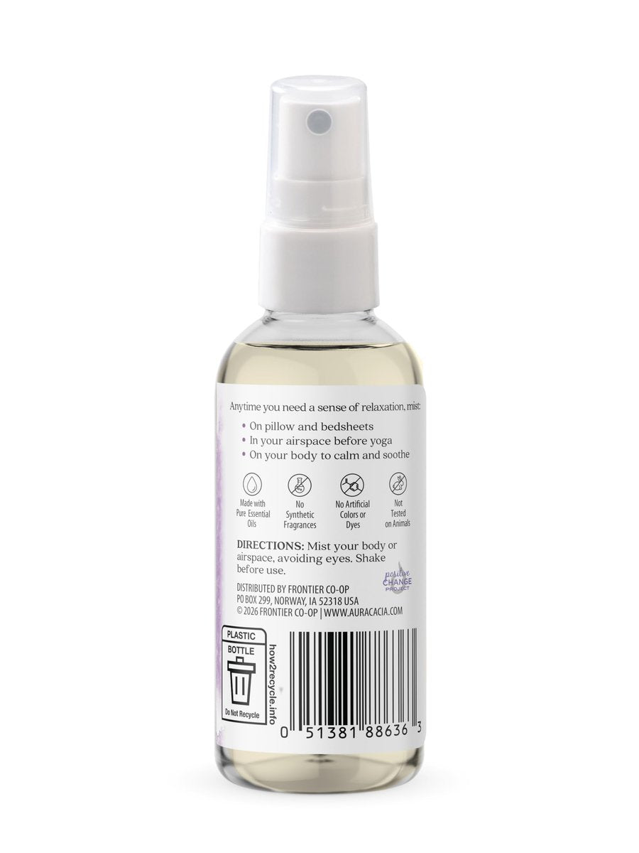 Aura Cacia Entspannender Lavendel Aromatherapie Nebel, 118 ml, reine ätherische Öle, süßes & blumiges Aroma