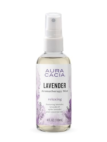 Aura Cacia Entspannender Lavendel Aromatherapie Nebel, 118 ml, reine ätherische Öle, süßes & blumiges Aroma