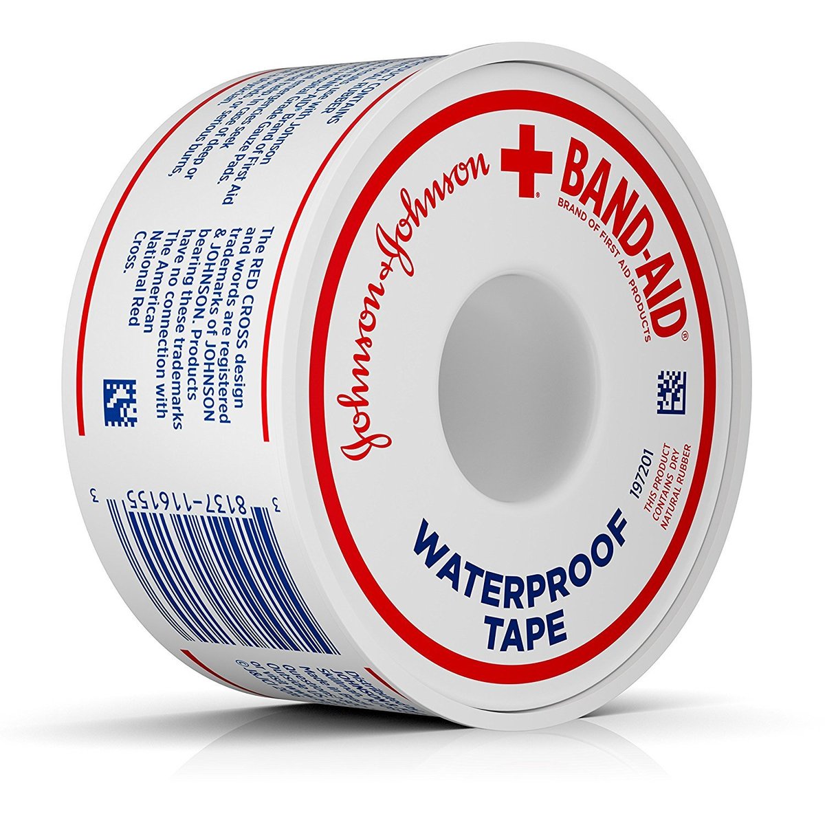 Band-Aid 100% wasserfestes selbstklebendes medizinisches Tape – 2er-Pack (2,5 cm x 9,1 m) zur sicheren Befestigung von Verbänden