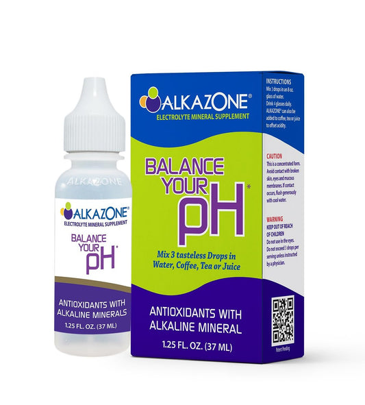 Alkazone pH-Balance-Alkalische Mineraltropfen – Antioxidantien, 1,25 Fl Oz, ergibt 10 Gallonen alkalisches, antioxidantienreiches Wasser, ungesüßt