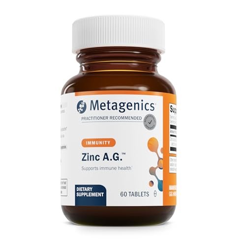 Metagenics Zinc A.G. – Hochabsorbierbares Zink mit Arginin & Glycin-Chelaten – Unterstützt Immunfunktion, Knochengesundheit, Haut & Energiestoffwechsel – Non-GMO & glutenfrei – 60 Tabletten