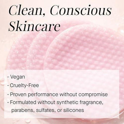 ARCONA Raspberry Clarifying Pads – Reinigungspads mit Himbeerextrakt, Hamamelis, Salicylsäure und Teebaumextrakten für klare, geschützte Haut – 45 Pads, Hergestellt in den USA