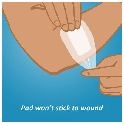 Nexcare Tegaderm + Pad Transparenter Wundverband, Atmungsaktiv, Wasserdicht, Hält 7 Tage – 5 Verbände