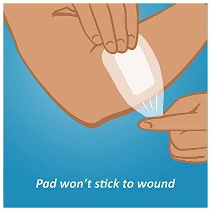 Nexcare Tegaderm + Pad Transparenter Wundverband, Atmungsaktiv, Wasserdicht, Hält 7 Tage – 5 Verbände