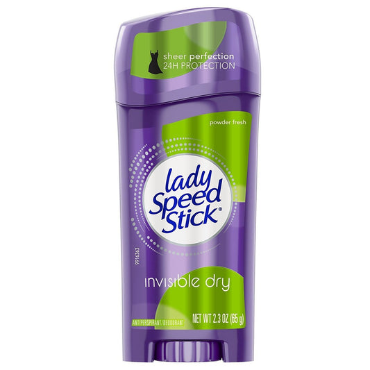 Lady Speed Stick Invisible Dry Antiperspirant Deodorant, Powder Fresh - 2,3 Unzen (6er-Pack)