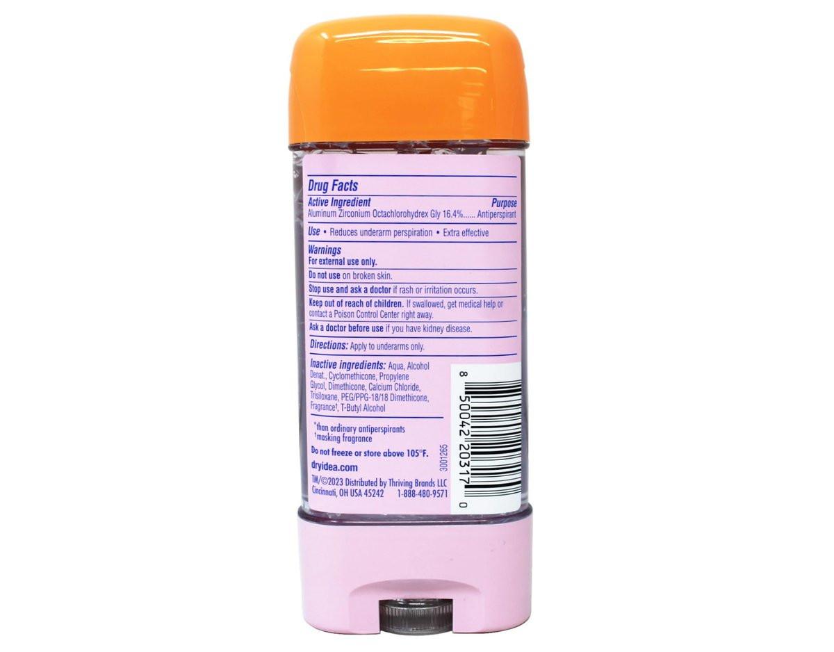 Dry Idea Clear Gel Antitranspirant & Deodorant, Advanced Dry, Unguvertet, hypoallergen, 3,0 Unzen Tuben (Packung mit 4)