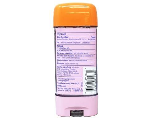 Dry Idea Clear Gel Antitranspirant & Deodorant, Advanced Dry, Unguvertet, hypoallergen, 3,0 Unzen Tuben (Packung mit 4)