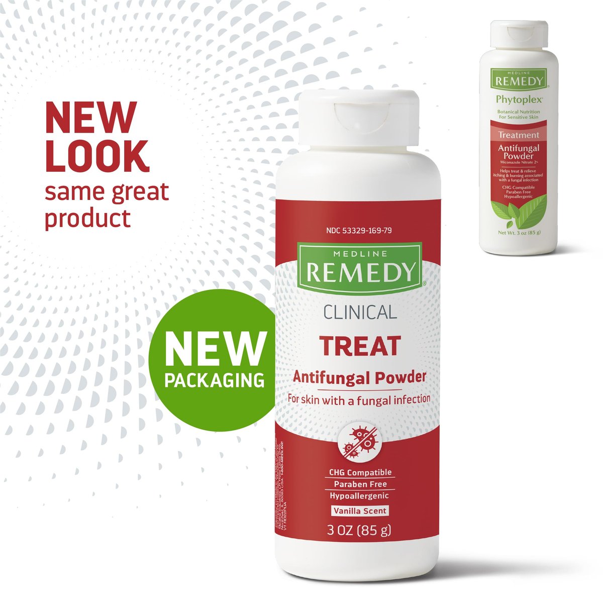 Medline Remedy Clinical Antimykotikum Puder (3 oz Flasche), Vanilleduft, 2% Miconazolnitrat, behandelt Fußpilz, Juckreiz, Ringelflechte, Hautfalten, Infektion, Talkumfrei, lindert Brennen und Reiben