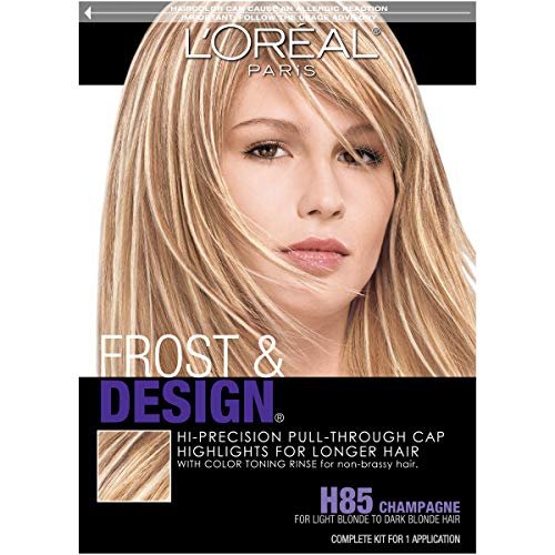 L'Oréal Paris Frost & Design Hauben-Set für Strähnchen, langes Haar, H85 Champagner, 1 Kit