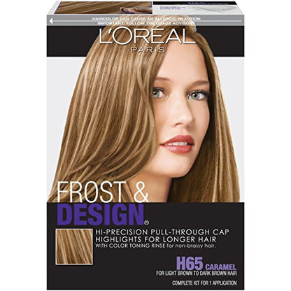 L'Oréal Paris Frost & Design Hauben-Set für Strähnchen, langes Haar, H85 Champagner, 1 Kit