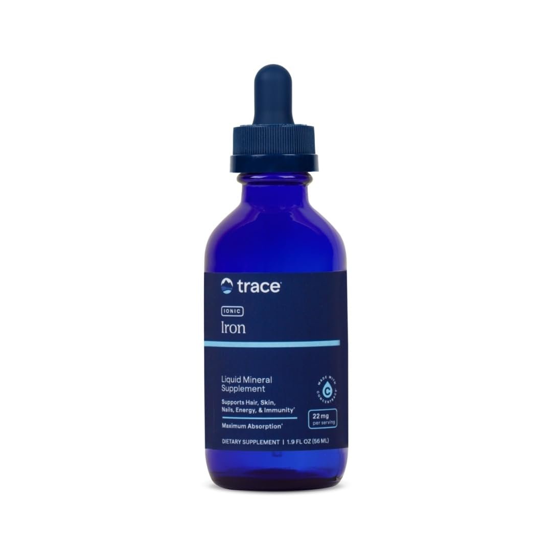 Trace Minerals Ionisches Eisen 22 mg – Flüssiges Nahrungsergänzungsmittel zur Unterstützung des Immunsystems und der Energie – mit Eisensulfat – 1,9 fl oz (ca. 46 Portionen)