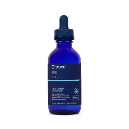 Trace Minerals Ionisches Eisen 22 mg – Flüssiges Nahrungsergänzungsmittel zur Unterstützung des Immunsystems und der Energie – mit Eisensulfat – 1,9 fl oz (ca. 46 Portionen)