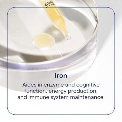 Trace Minerals Ionisches Eisen 22 mg – Flüssiges Nahrungsergänzungsmittel zur Unterstützung des Immunsystems und der Energie – mit Eisensulfat – 1,9 fl oz (ca. 46 Portionen)