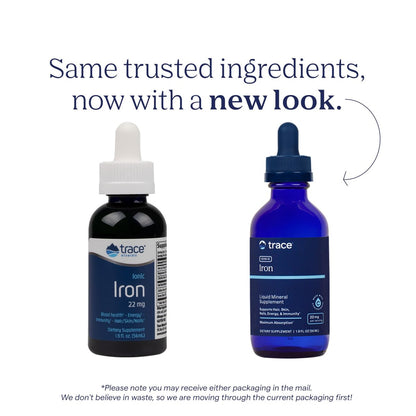 Trace Minerals Ionisches Eisen 22 mg – Flüssiges Nahrungsergänzungsmittel zur Unterstützung des Immunsystems und der Energie – mit Eisensulfat – 1,9 fl oz (ca. 46 Portionen)