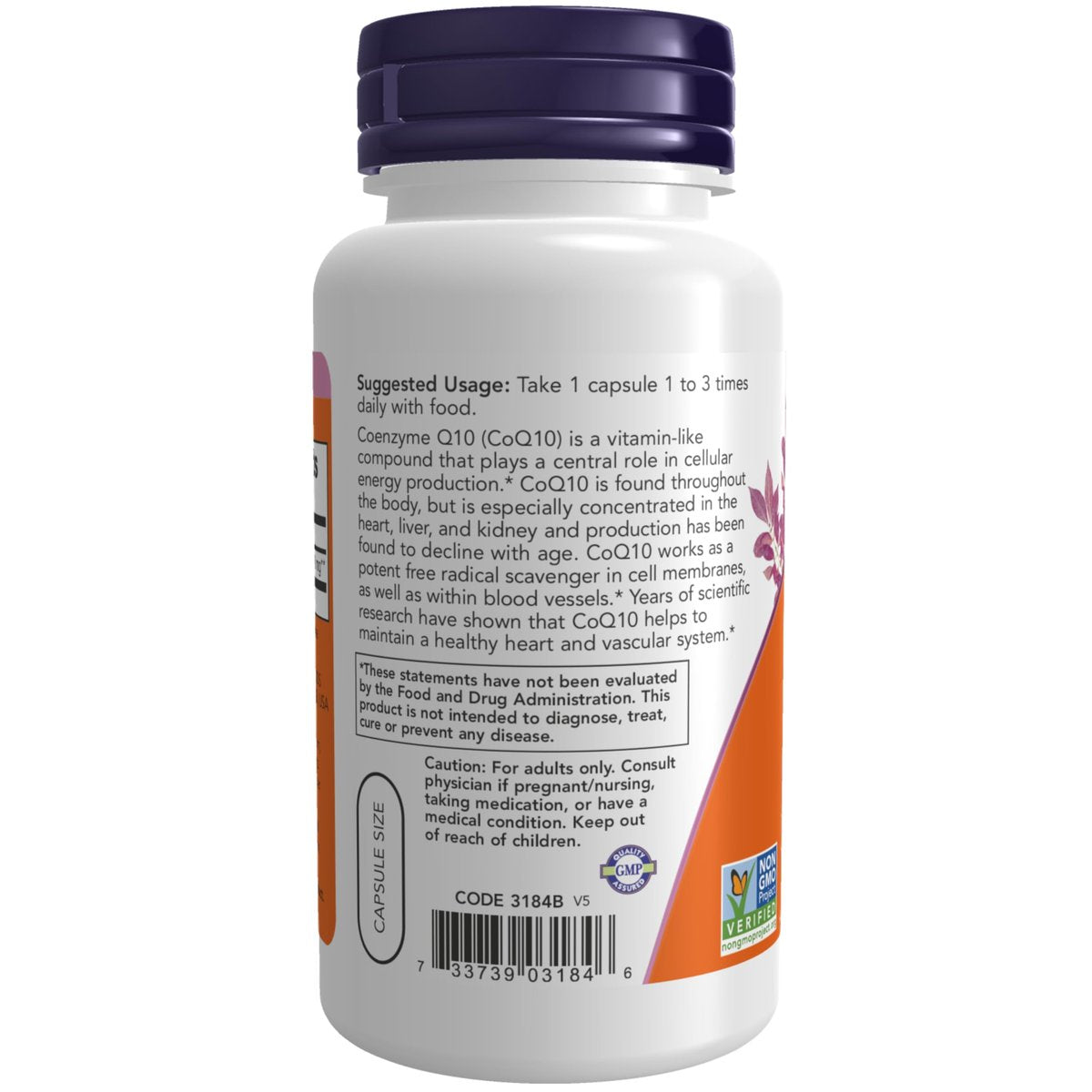 NOW Foods CoQ10 30 mg – 60 vegane Kapseln, pharmazeutische Qualität, All-Trans Form aus Fermentation
