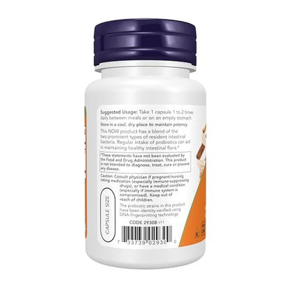 NOW Foods 8 Milliarden Acidophilus & Bifidus – 60 vegane Kapseln, milchfrei, sojafrei, glutenfrei, stammgeprüft