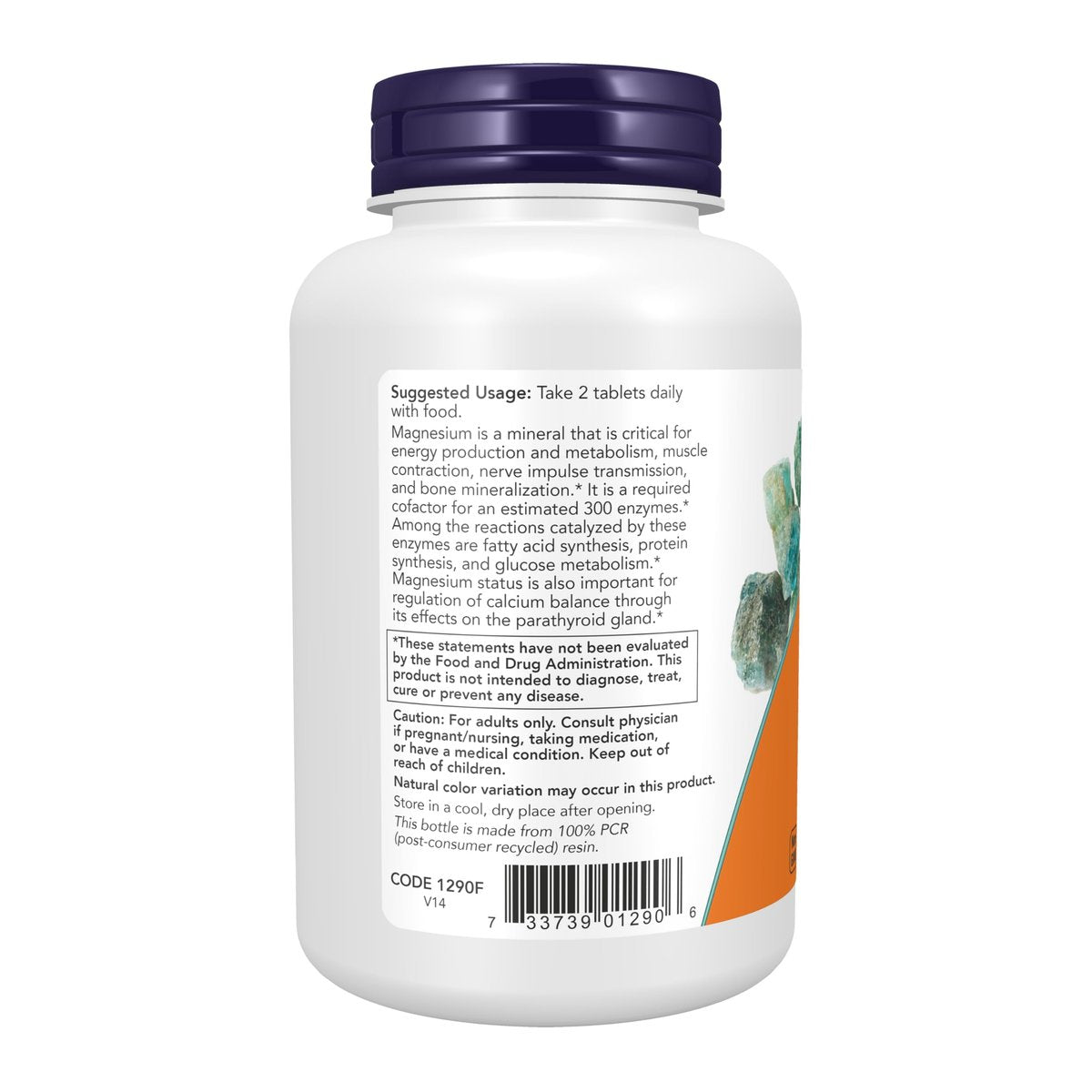 NOW Foods Magnesiumcitrat 200 mg – 100 Tabletten für Enzymfunktion & Nervensystem