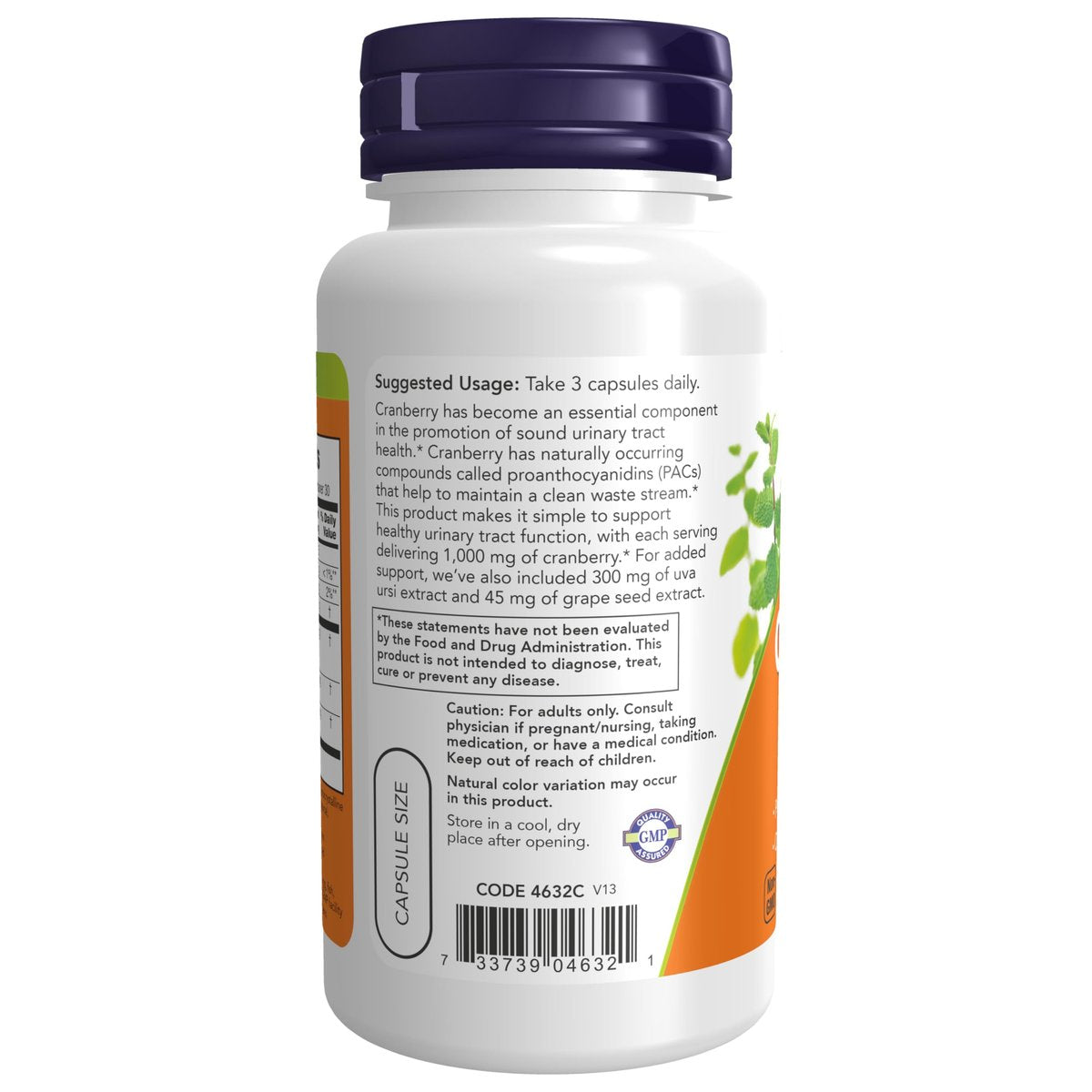 NOW Supplements Cranberry mit PACs, plus Uva Ursi und Traubenkernextrakt – 90 vegane Kapseln