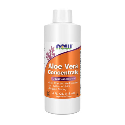 NOW Foods Aloe Vera Konzentrat (40:1) – Hochkonzentriert mit aktiven Polysacchariden, 118 ml