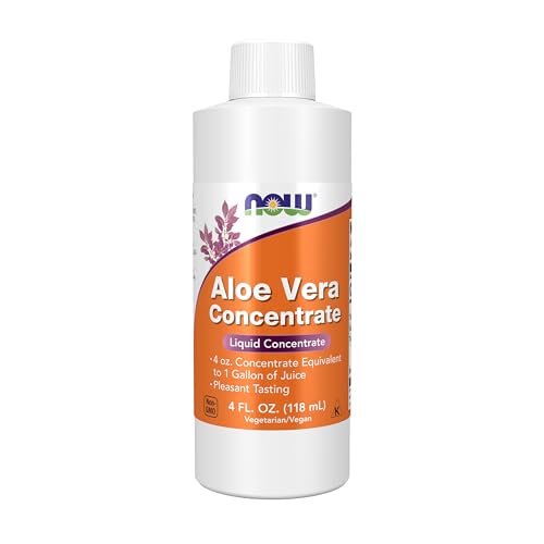 NOW Foods Aloe Vera Konzentrat (40:1) – Hochkonzentriert mit aktiven Polysacchariden, 118 ml