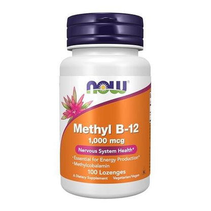 NOW Foods Methyl B-12 (Methylcobalamin) 1.000 mcg, 100 Lutschtabletten – Unterstützt das Nervensystem