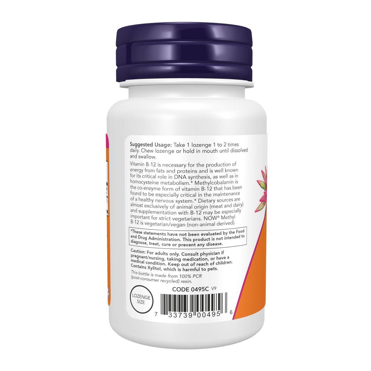 NOW Foods Methyl B-12 (Methylcobalamin) 1.000 mcg, 100 Lutschtabletten – Unterstützt das Nervensystem
