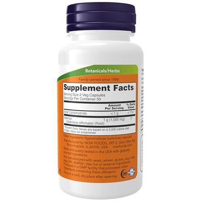 NOW Foods Baldrianwurzel 500 mg – 100 vegane Kapseln, pflanzliches Nahrungsergänzungsmittel