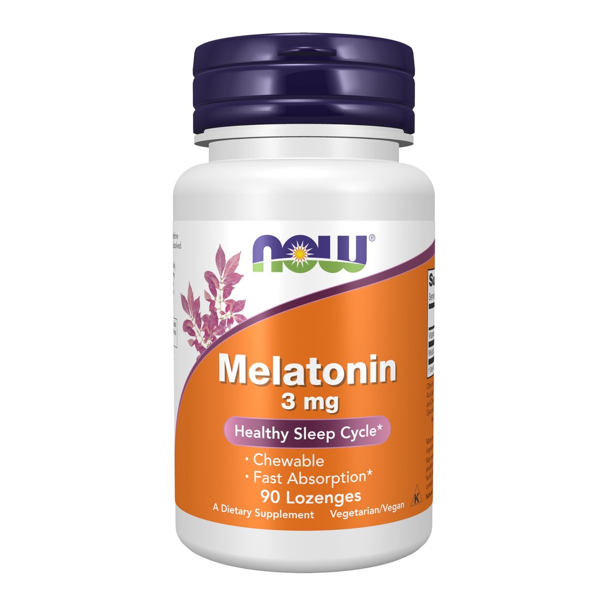 NOW Foods Melatonin 3 mg – 90 Kautabletten, Antioxidans & Unterstützung für gesunden Schlafzyklus*