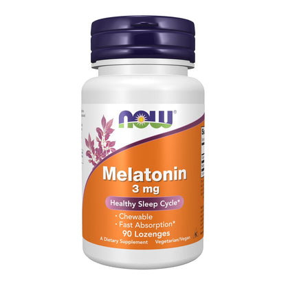 NOW Foods Melatonin 3 mg – 90 Kautabletten, Antioxidans & Unterstützung für gesunden Schlafzyklus*