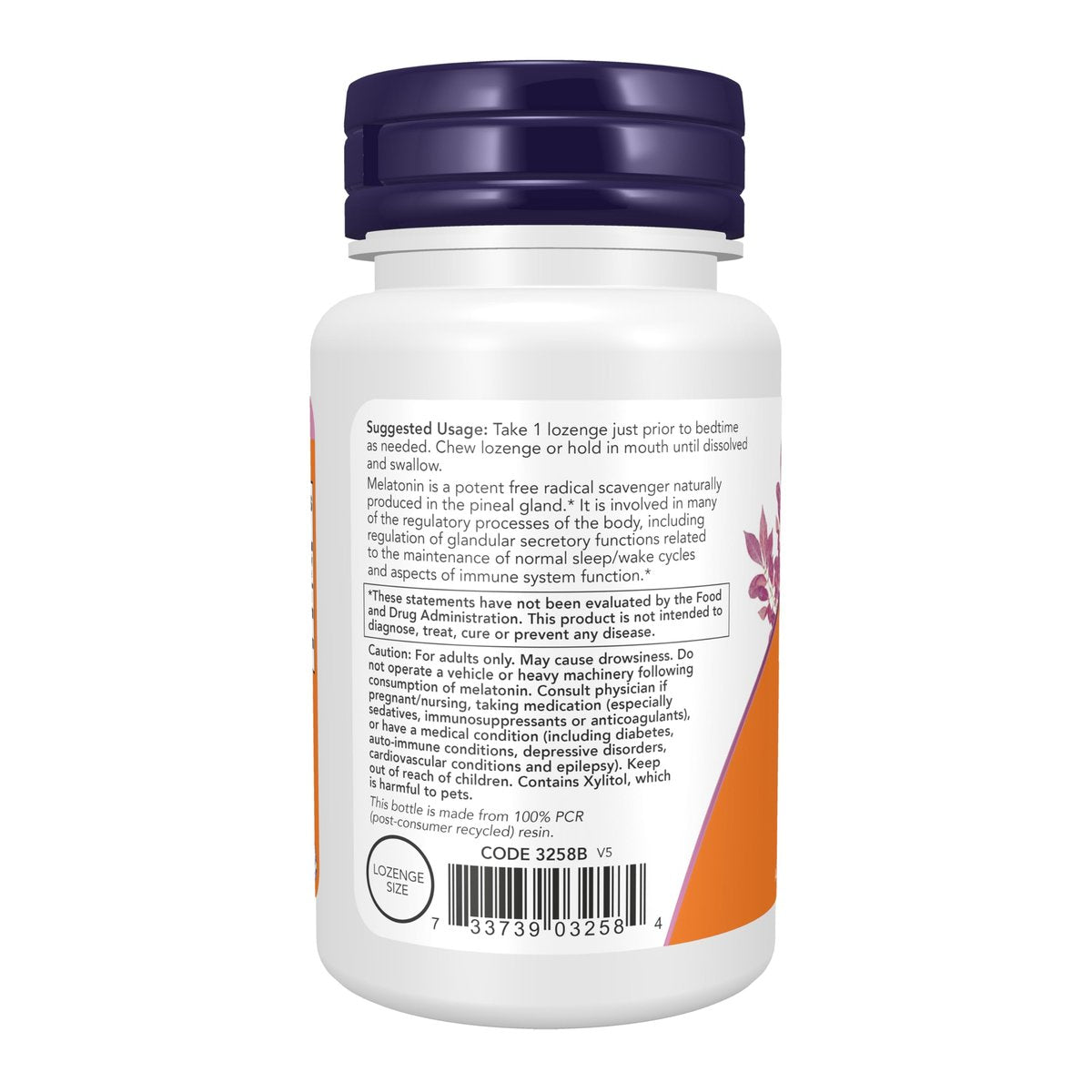 NOW Foods Melatonin 3 mg – 90 Kautabletten, Antioxidans & Unterstützung für gesunden Schlafzyklus*