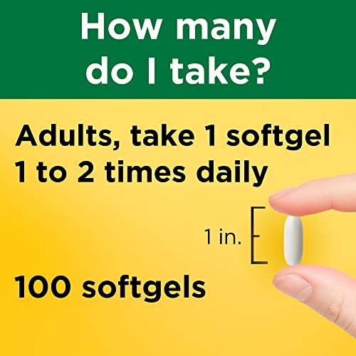 Nature Made Calcium 600 mg mit Vitamin D3 – Nahrungsergänzungsmittel für Knochenunterstützung, 100 Softgels