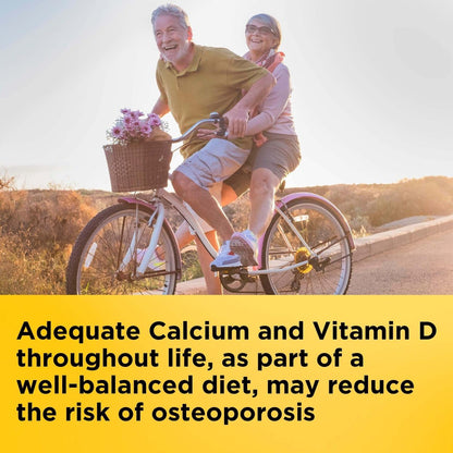 Nature Made Calcium 600 mg mit Vitamin D3 – Nahrungsergänzungsmittel für Knochenunterstützung, 100 Softgels