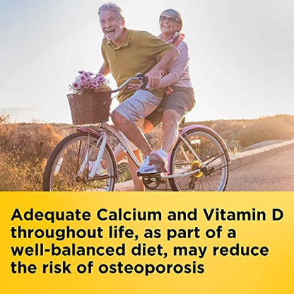Nature Made Calcium 600 mg mit Vitamin D3 – Nahrungsergänzungsmittel für Knochenunterstützung, 100 Softgels