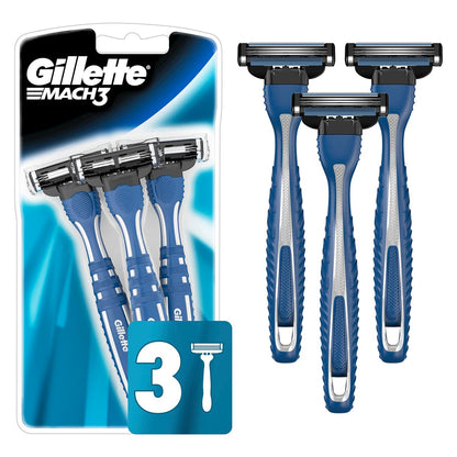 Gillette Mach3 Einwegrasierer für Männer, 3 Stück