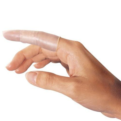 Flents Fingerlinge für Erste Hilfe – Schützen Sie Finger während der Heilung, bedecken Sie Schnitte und Verletzungen, haltbare und bequeme Barrierehandschuhe für Wundversorgung und Hygiene, Einweg, Latex, 36 Stück