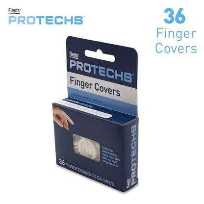 Flents Fingerlinge für Erste Hilfe – Schützen Sie Finger während der Heilung, bedecken Sie Schnitte und Verletzungen, haltbare und bequeme Barrierehandschuhe für Wundversorgung und Hygiene, Einweg, Latex, 36 Stück